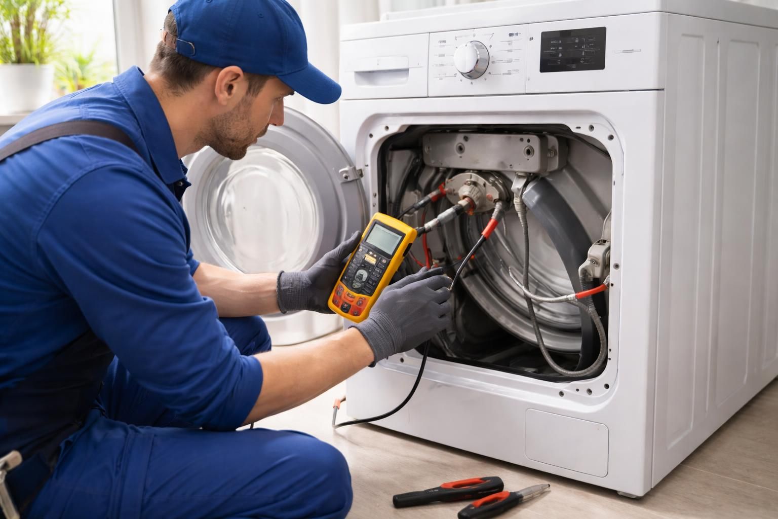 apprenez à dépanner votre lave-linge en testant et en changeant la tension de l'électrovanne pour assurer un fonctionnement optimal et éviter les pannes.