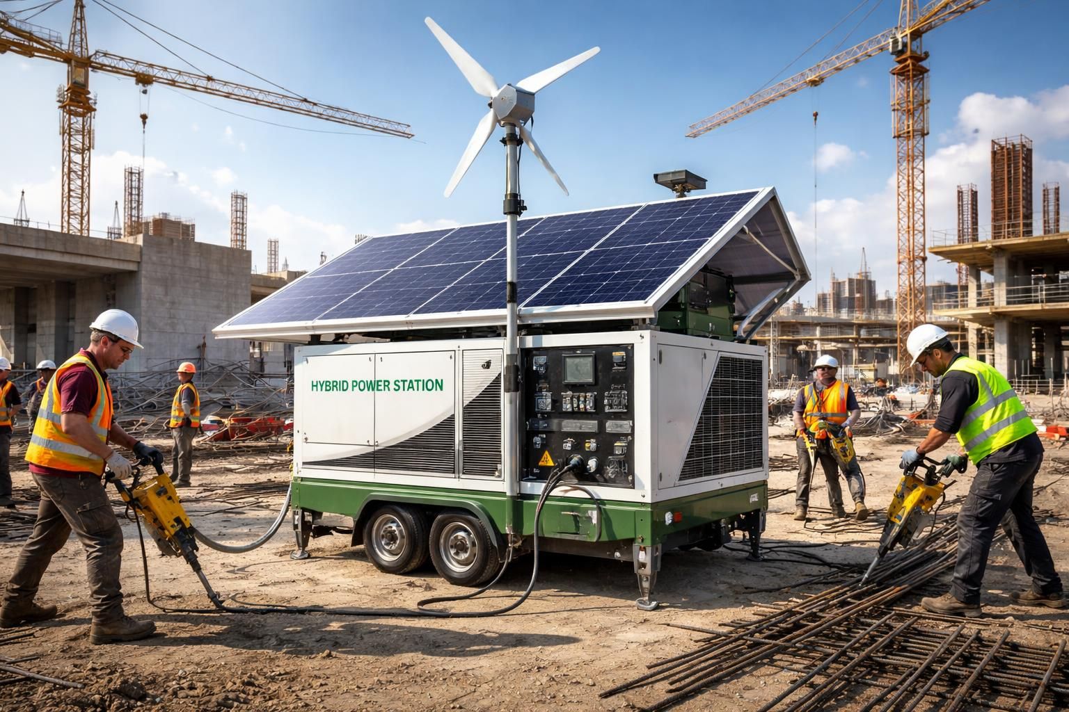 découvrez comment le générateur hybride révolutionne l'électricité autonome sur chantier, alliant performance, économie d'énergie et respect de l'environnement pour une solution durable.