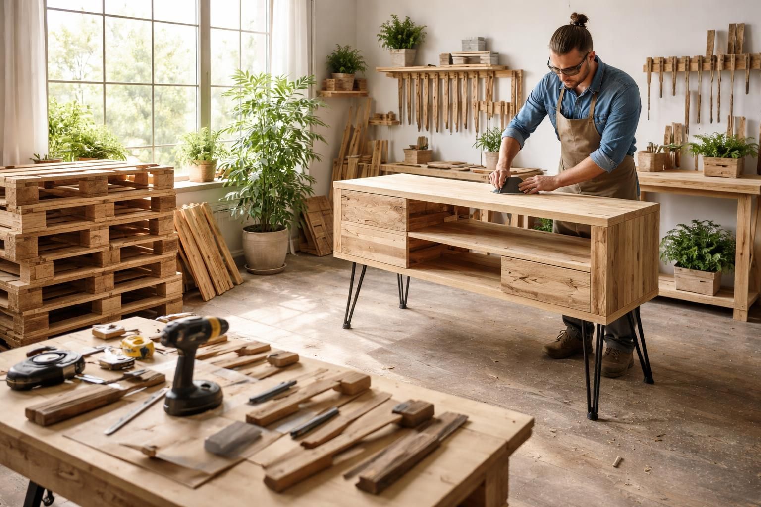 découvrez comment recycler vos palettes en meubles design uniques grâce à nos astuces et techniques de fabrication simples et créatives.