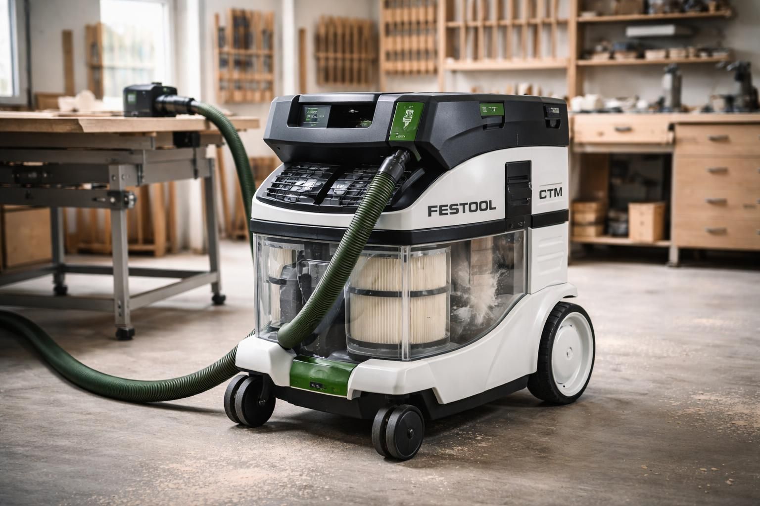 découvrez l'aspirateur festool ctm, offrant une filtration optimale pour un atelier parfaitement propre et sans poussière, idéal pour les professionnels exigeants.