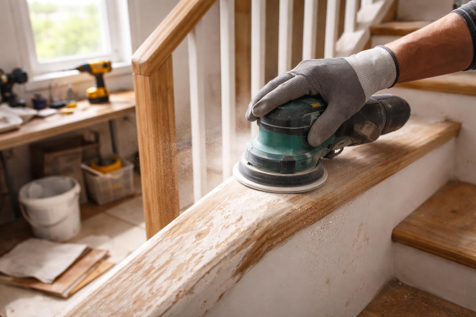 découvrez les astuces et techniques pour poncer efficacement la peinture d'un escalier en bois et réussir sa rénovation avec un résultat professionnel.