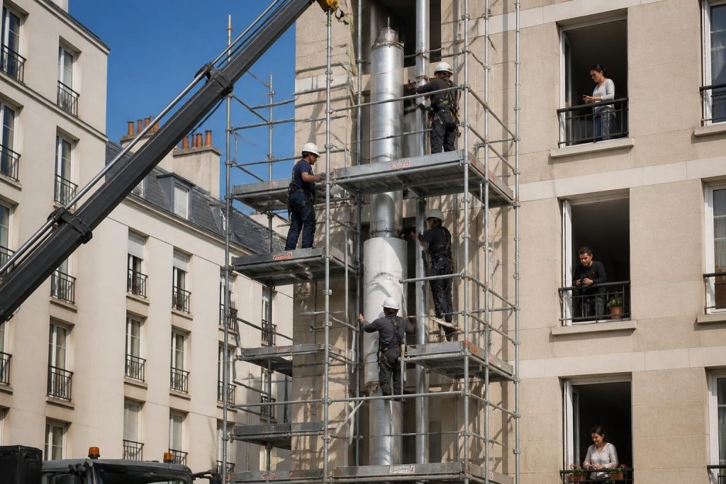 découvrez comment remplacer la colonne commune d'un immeuble en minimisant les nuisances pour les habitants et garantir un chantier serein et efficace.