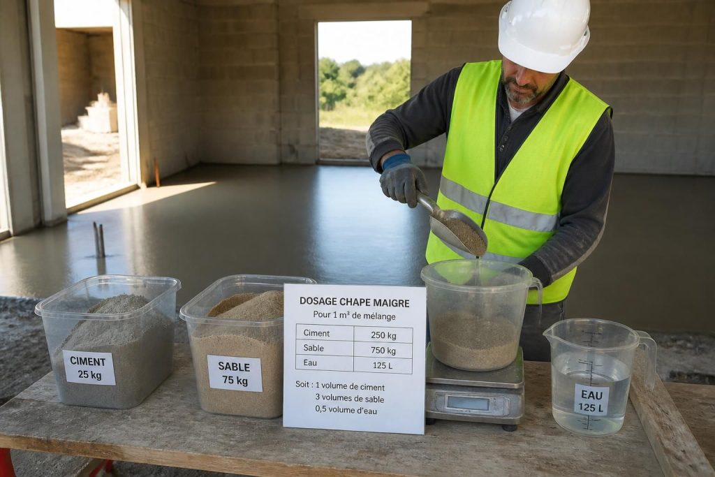 découvrez comment utiliser efficacement le tableau du dosage pour la chape maigre afin d'obtenir des résultats impeccables et une finition parfaite pour vos travaux de construction.