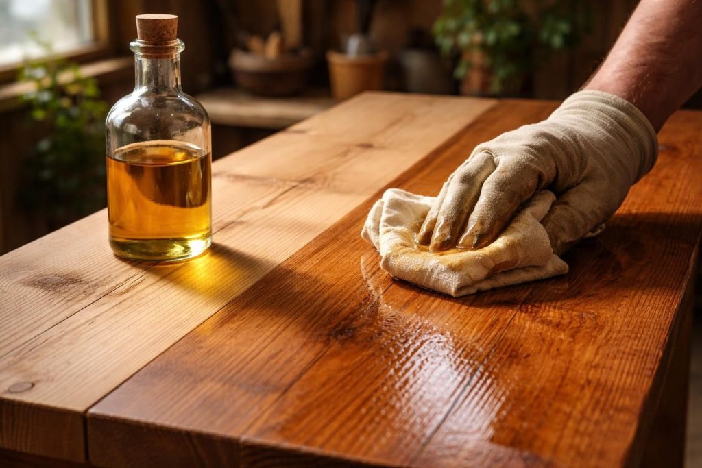 découvrez comment traiter le bois naturellement avec l'huile de lin, une méthode écologique qui protège et embellit vos surfaces boisées.